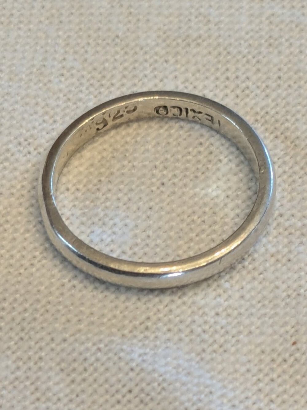 Vintage Taxco Mexico Sterling Silver Band Ring Minimalist 925 Wedding Stackable